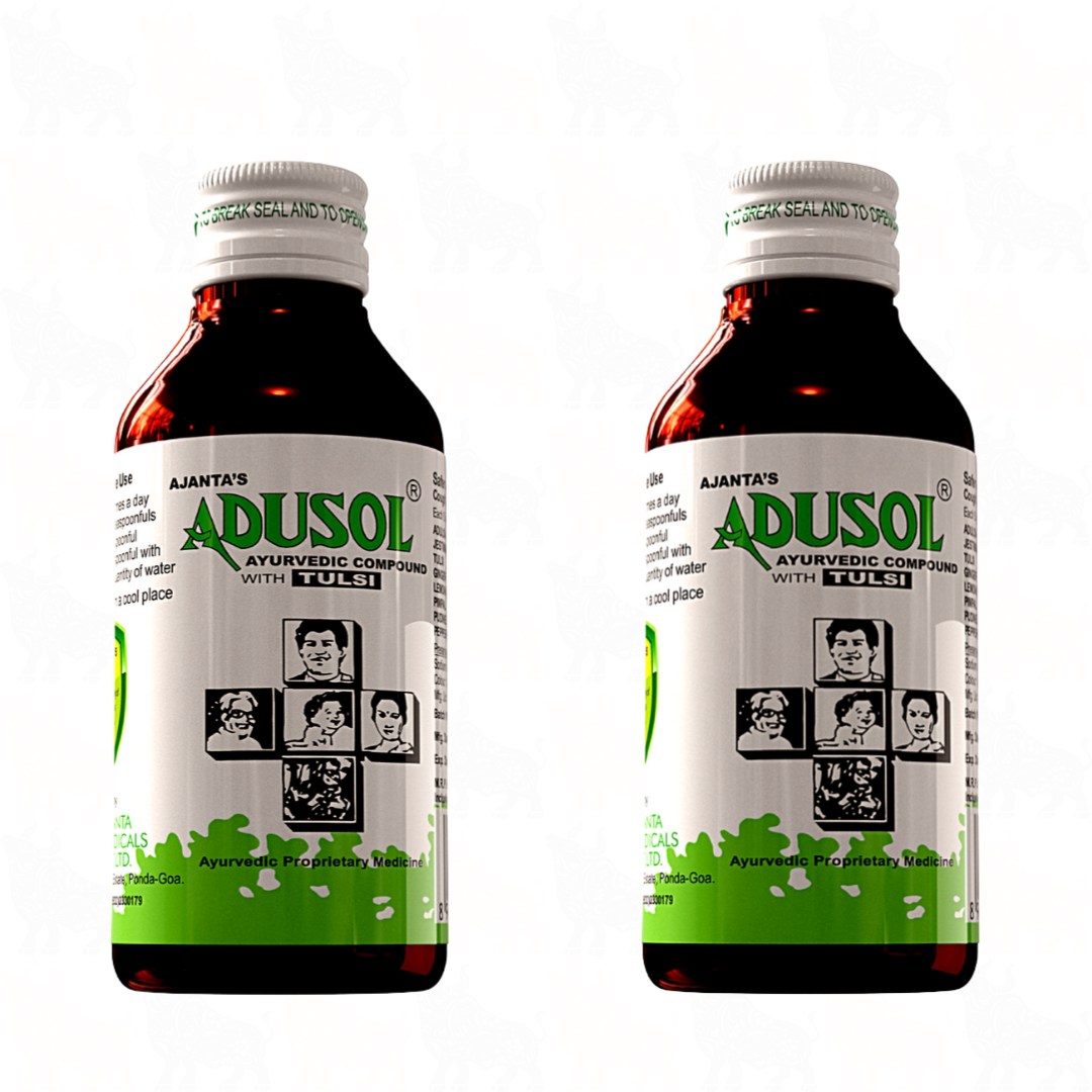 Ajanta's Adusol Ayurvedic Compound with Tulsi | 100ml | 2 Pack