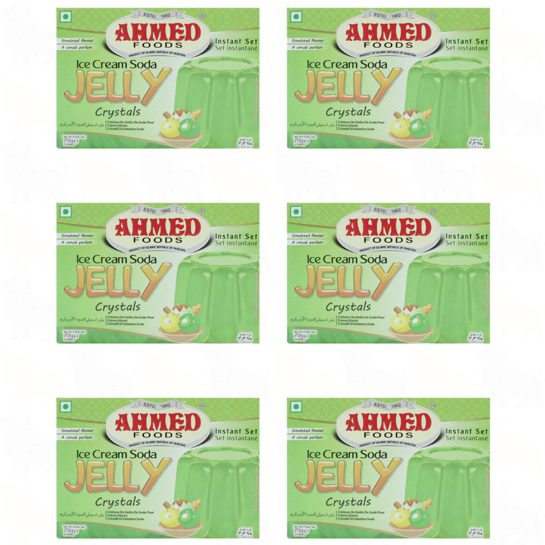 Ahmed Foods Ice Cream Soda Jelly Crystals | 70g | 6 Pack