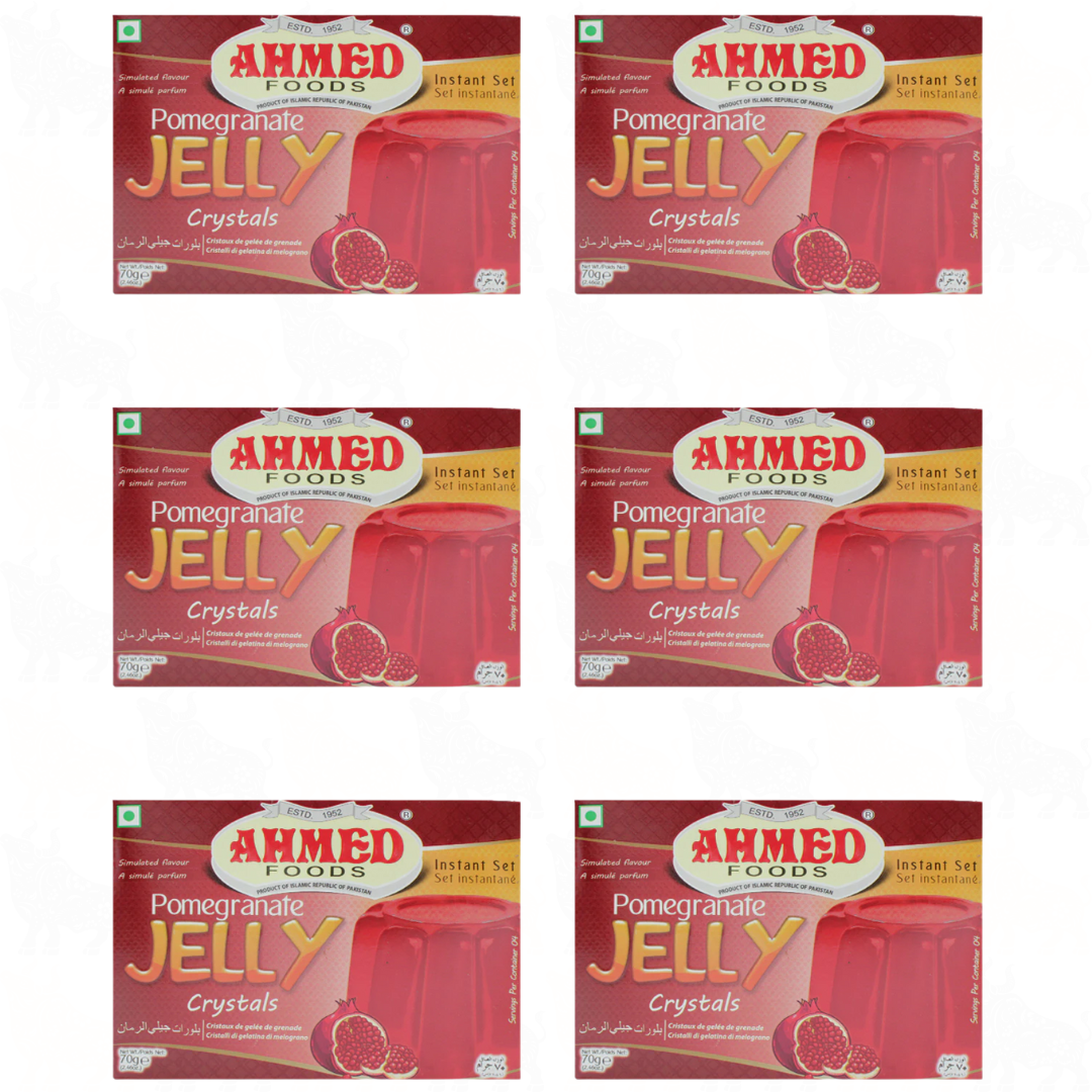 Ahmed Foods Pomegranate Jelly Crystals | 70g | 6 Pack