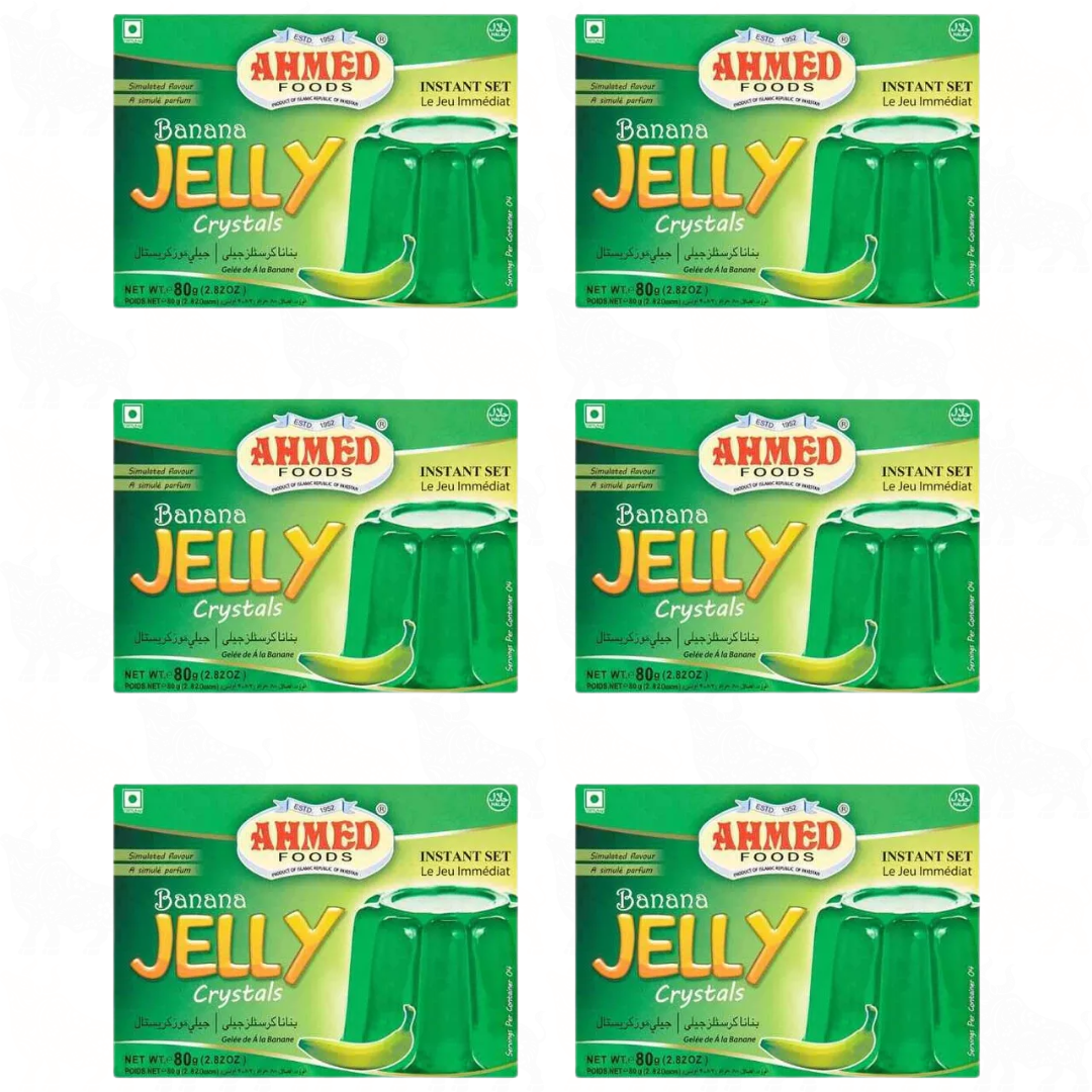 Ahmed Foods Banana Jelly Crystals | 70g | 6 Pack