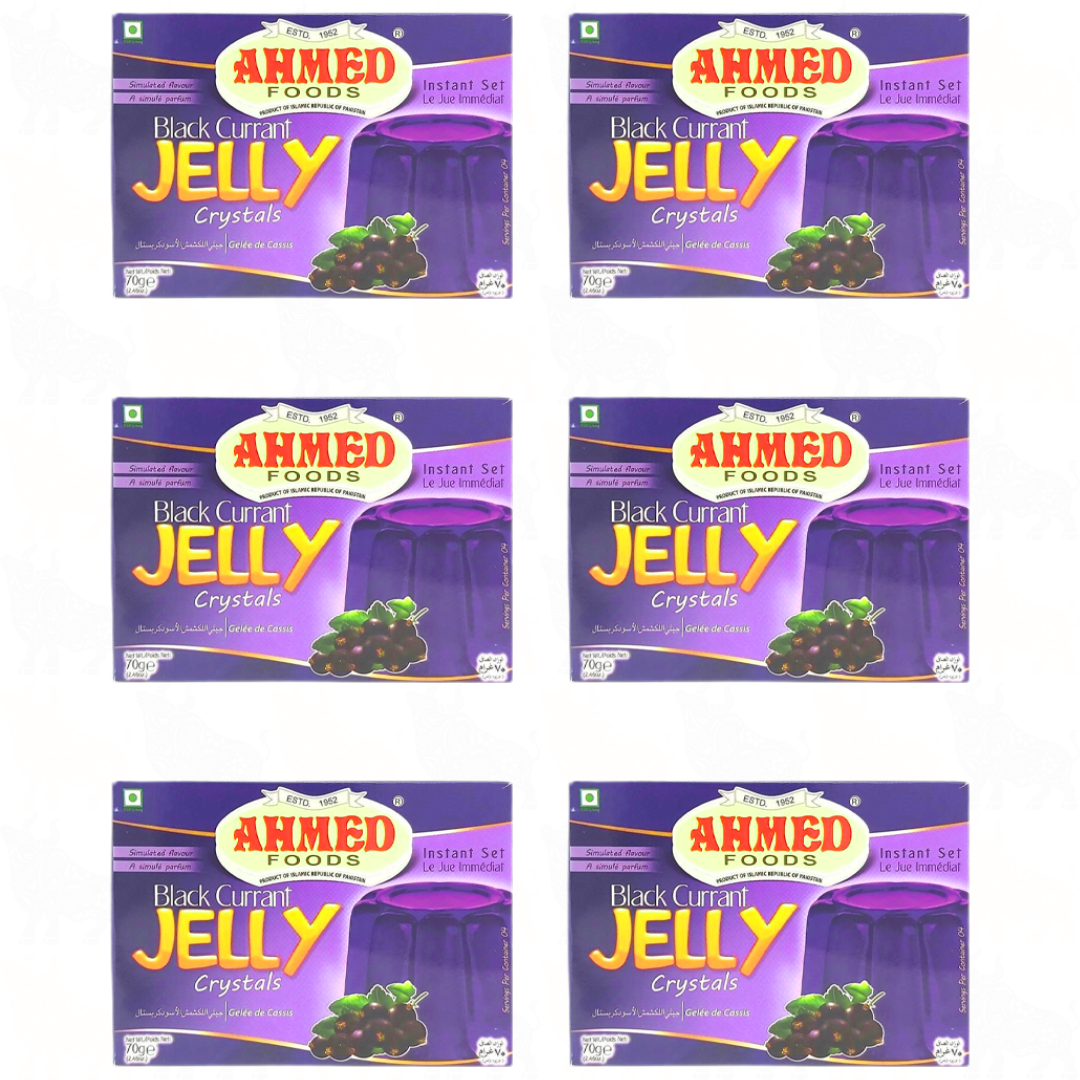 Ahmed Foods Blackcurrant Jelly Crystals | 70g | 6 Pack