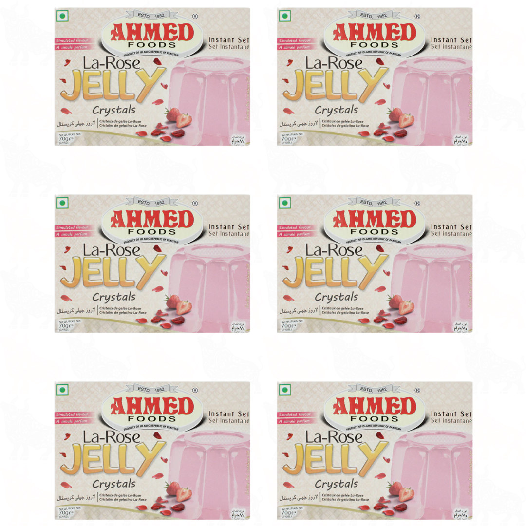 Ahmed Foods La-Rose Jelly Crystals | 70g | 6 Pack