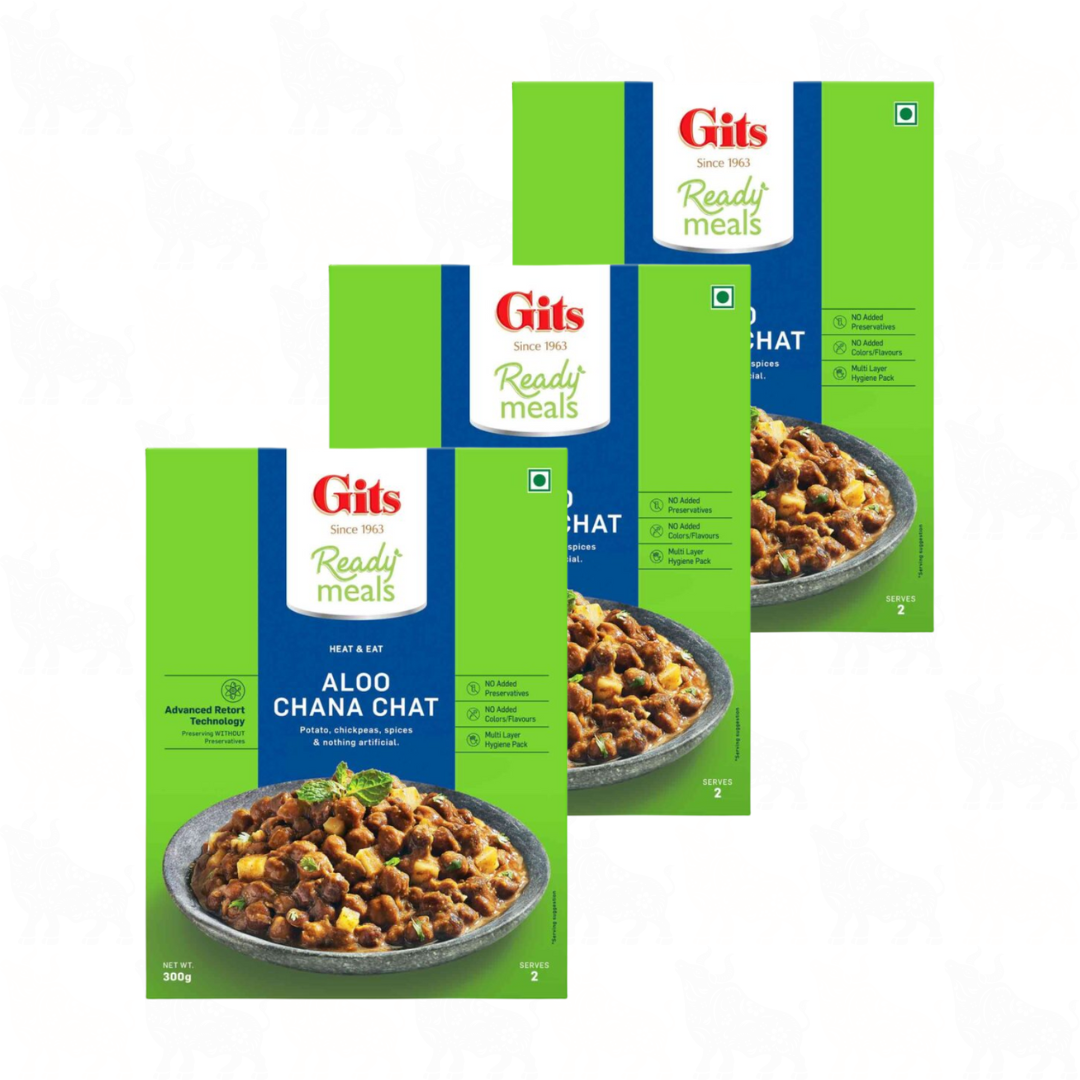 Gits Aloo Chana Chat | 300g | Ready Meal | 3 Pack