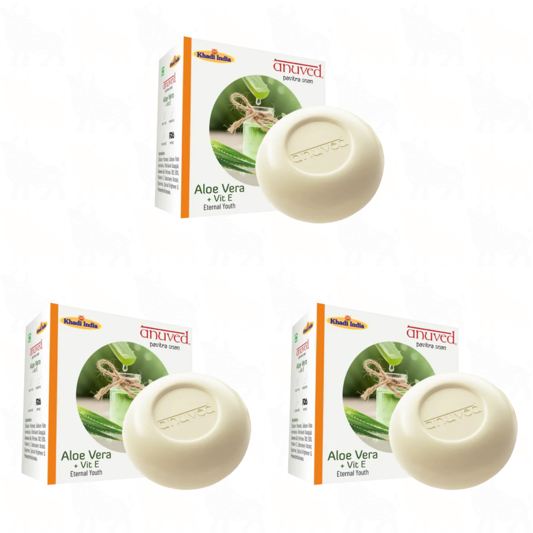Anuved Aloe Vera Soap | 125g | 3 Pack