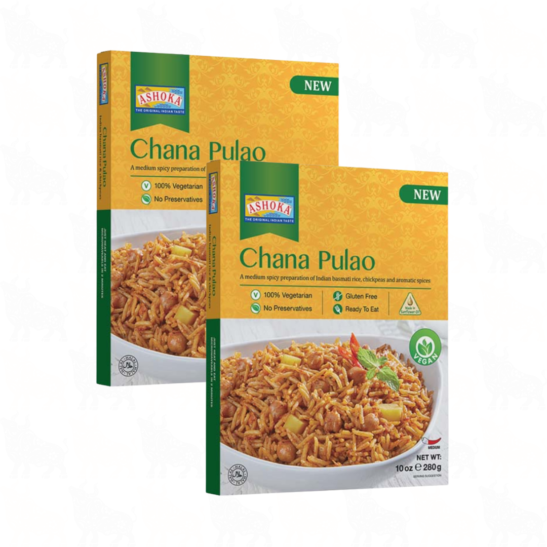 Ashoka Chana Pulao | 10oz / 280g | Ready to Eat Meal | 2 Pack