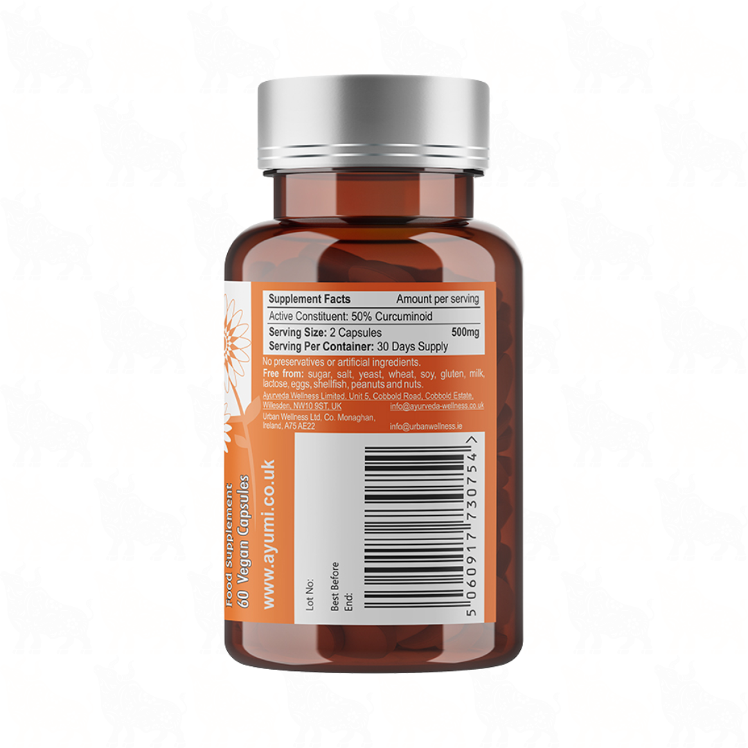 Ayumi Pure Extract Turmeric | 250mg | 60 Vegan Capsules