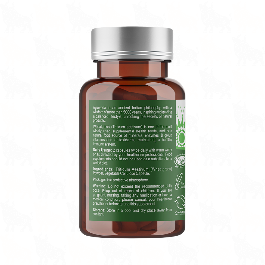 Ayumi Wild Harvested Wheatgrass | 250mg | 60 Vegan Capsule