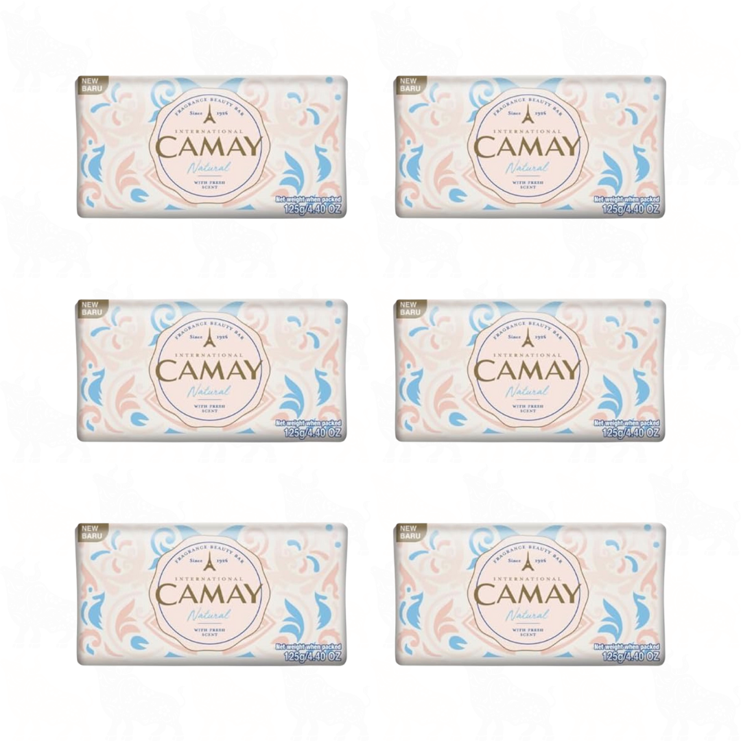 Camay Natural Bar Soap (with Fresh Scent) | 125g | 6 Pack