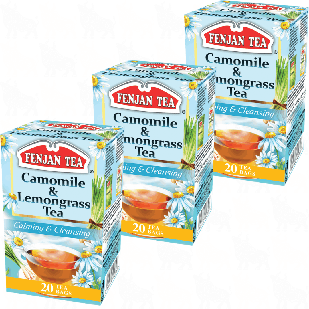 Fenjan Tea Camomile & Lemongrass Tea | 20 Tea Bags | 3 Pack