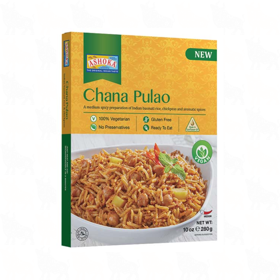 Ashoka Chana Pulao | 10oz / 280g | Ready to Eat Meal | 2 Pack