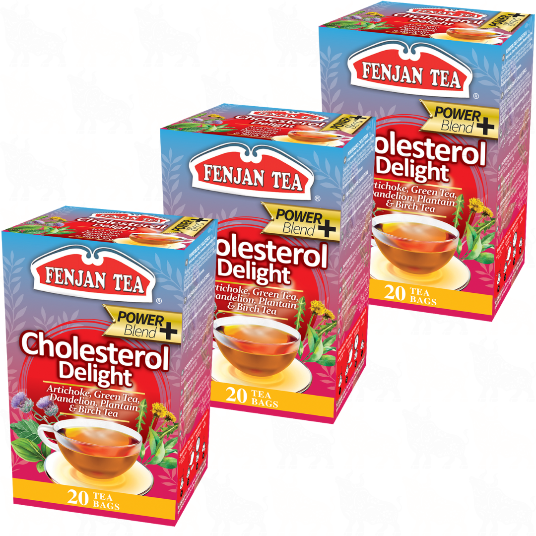 Fenjan Tea Cholesterol Delight Tea (Power Blend+) | 20 Tea Bags | 3 Pack