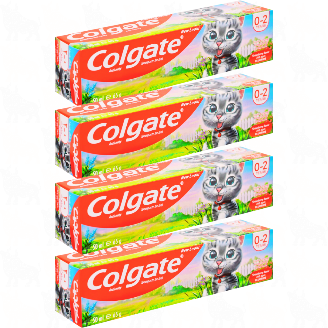 Colgate Anticavity Toothpaste for Kids (0-2 Years) | 65g | 4 Pack