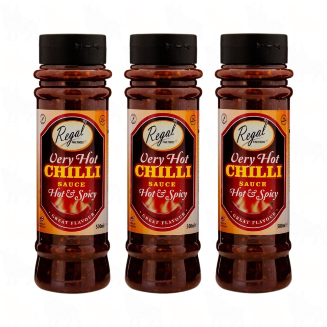 Regal Very Hot Chilli Sauce (Hot & Spicy) | 500ml | 3 Pack