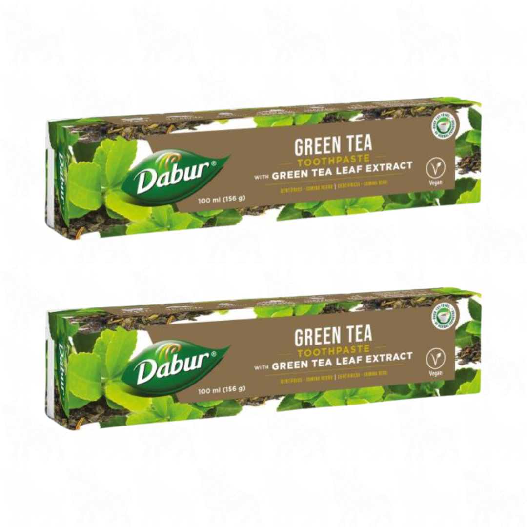 Dabur Green Tea Toothpaste with Organic Green Tea Leaf Extract | 100ml | 2 Pack