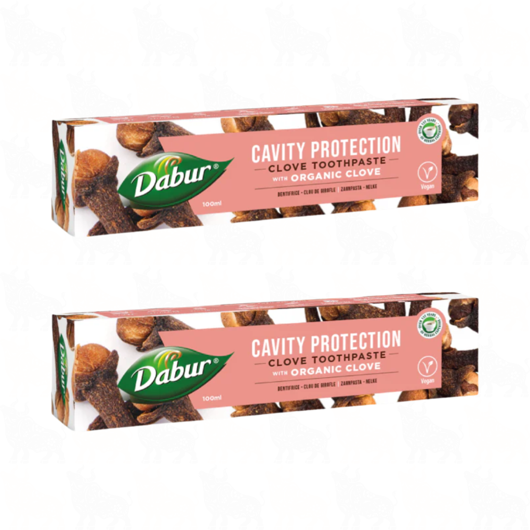 Dabur Cavity Protection Clove Toothpaste with Organic Clove | 100ml | 2 Pack