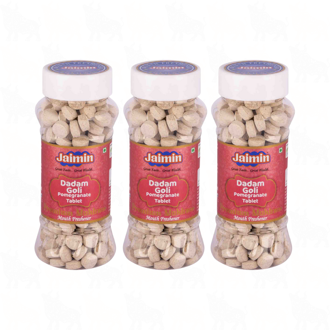 Jaimin Dadam Goli (Pomegranate Tablet) Mouth Freshener | 175g | 3 Pack