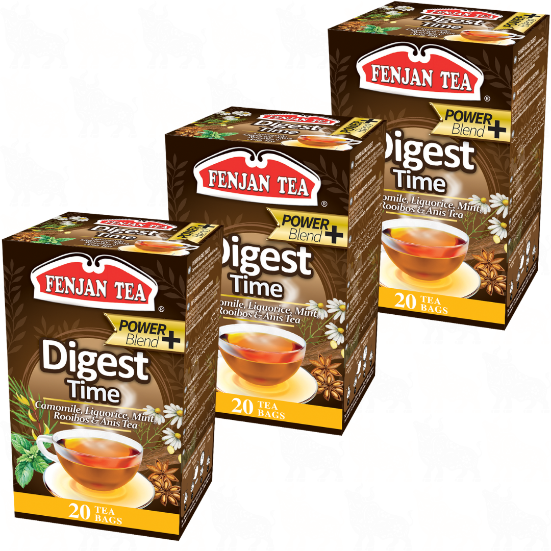 Fenjan Tea Digest Time Tea (Power Blend+) | 20 Tea Bags | 3 Pack
