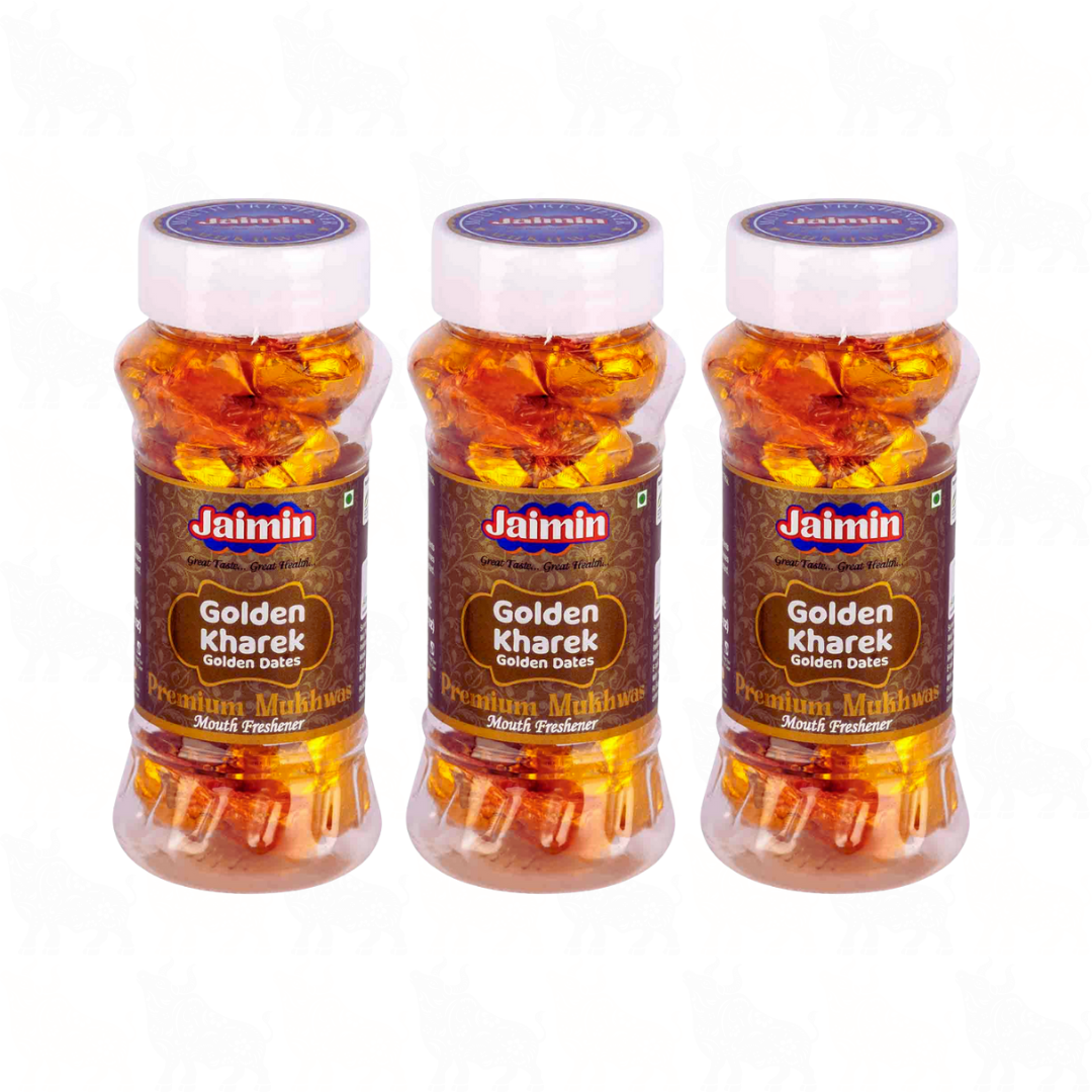 Jaimin Golden Kharek (Golden Dates) Mouth Freshener | 150g | 3 Pack