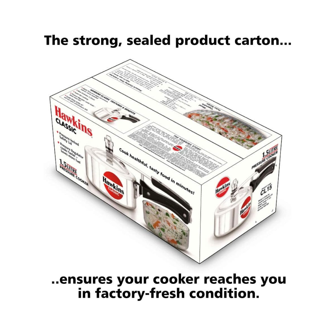 Hawkins Classic CL15 Pressure Cooker | 1.5 Litre