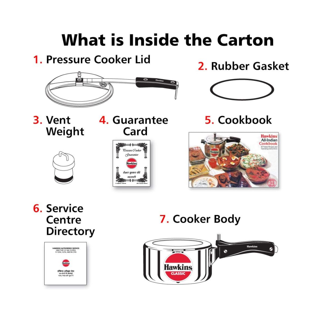Hawkins Classic CL15 Pressure Cooker | 1.5 Litre