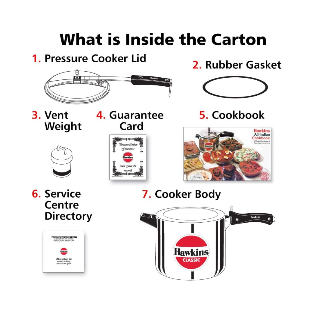 Hawkins Classic CL10 Pressure Cooker | 10.0 Litre