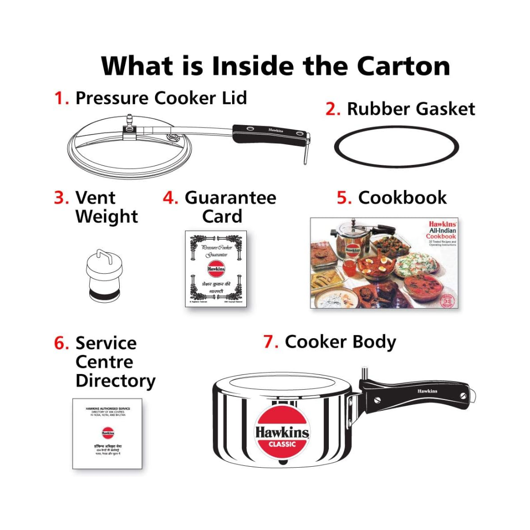 Hawkins Classic CL20 Pressure Cooker | 2.0 Litre