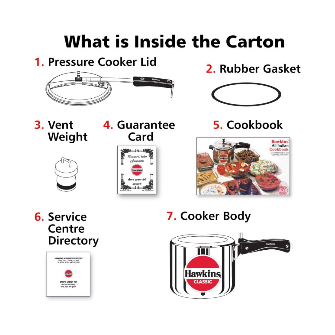 Hawkins Classic CL3T Pressure Cooker | 3.0 Litre (Tall)