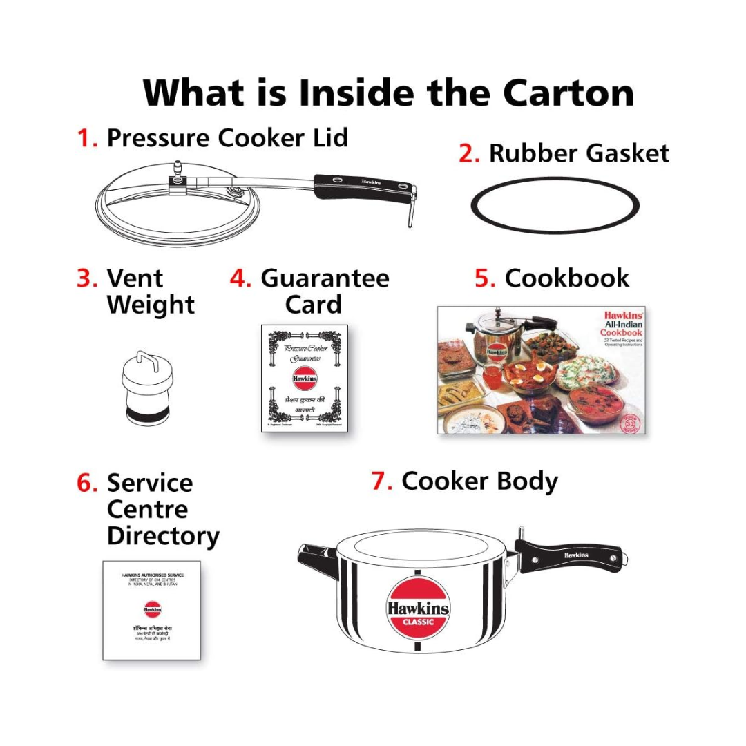 Hawkins Classic CL40 Pressure Cooker | 4.0 Litre