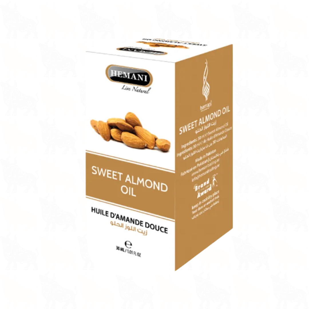 Hemani Sweet Almond Oil | 30ml | (Huile D'Amande Douce) | 2 Pack
