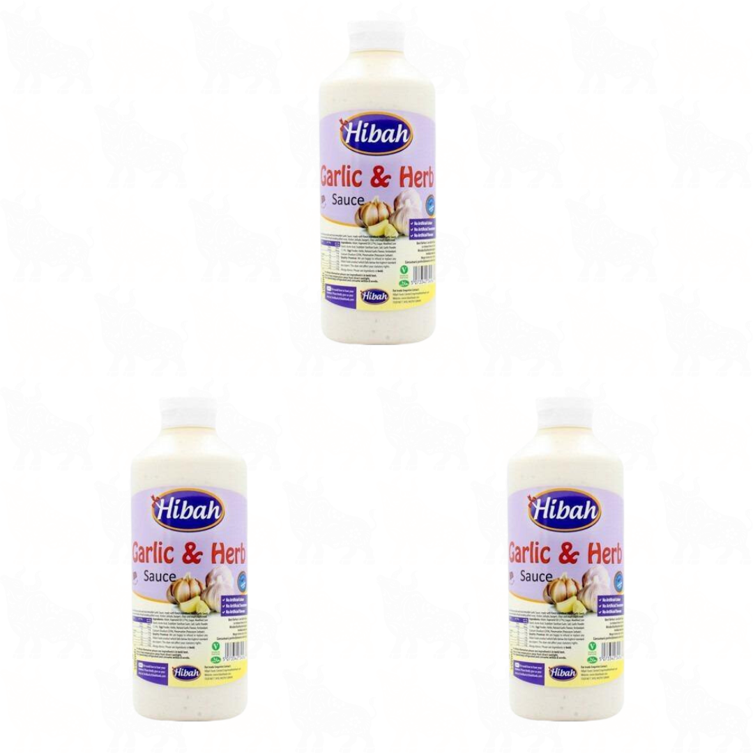 Hibah Garlic & Herb Sauce | 500ml | 3 Pack