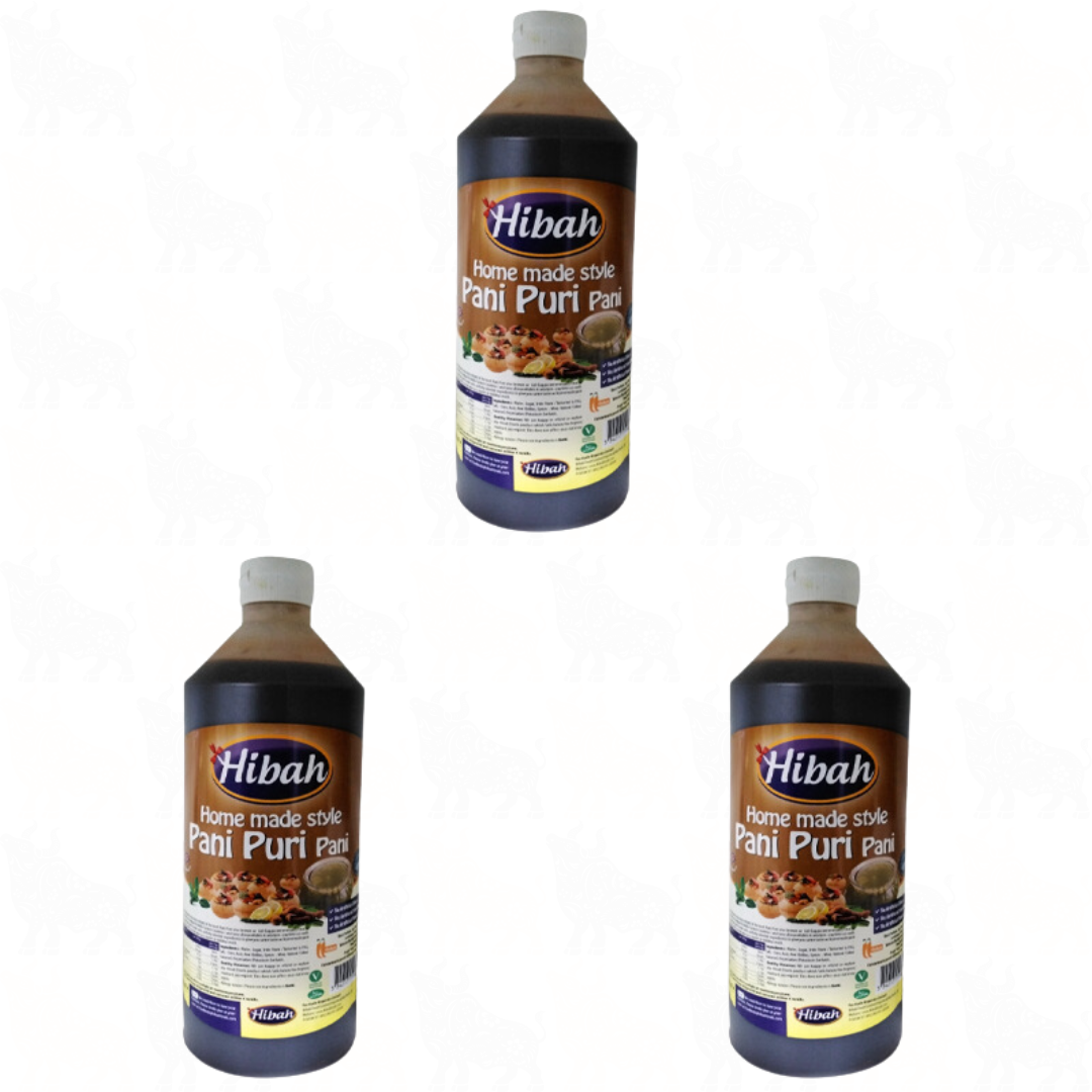 Hibah Home Made Style Pani Puri Pani | 500ml | 3 Pack