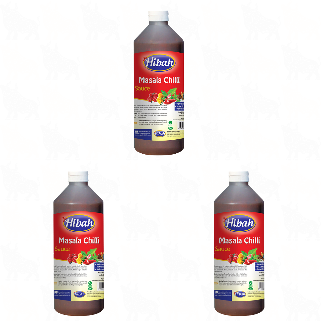 Hibah Masala Chilli Sauce | 500ml | 3 Pack