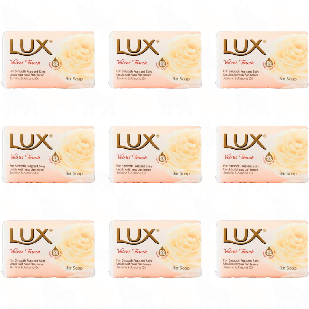 Lux Velvet Touch (Jasmine & Almond Oil) Bar Soap | 80g | 9 Pack