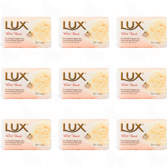 Lux Velvet Touch (Jasmine & Almond Oil) Bar Soap | 80g | 9 Pack