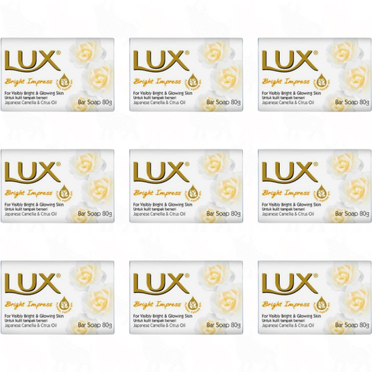 Lux Bright Impress (Japanese Camellia & Citrus Oil) Bar Soap | 80g | 9 Pack