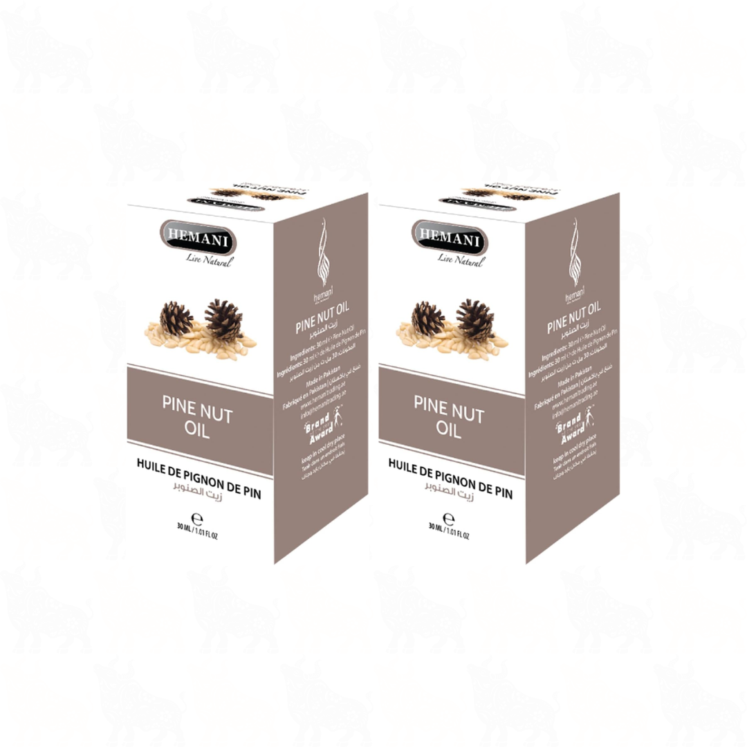 Hemani Pine Nut Oil | 30ml | (Huile De Pignon De Pin) | 2 Pack