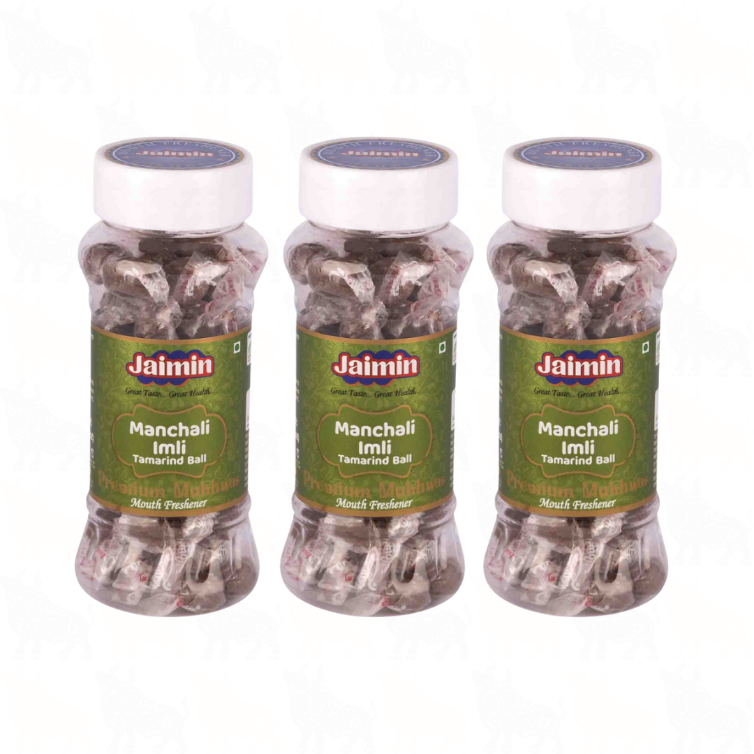 Jaimin Manchali Imli (Tamarind Ball) Mouth Freshener | 100g | 3 Pack