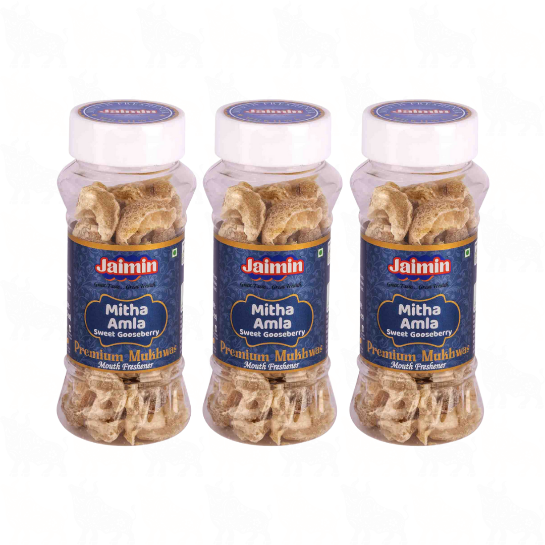 Jaimin Mitha Amla (Sweet Gooseberry) Mouth Freshener | 120g | 3 Pack