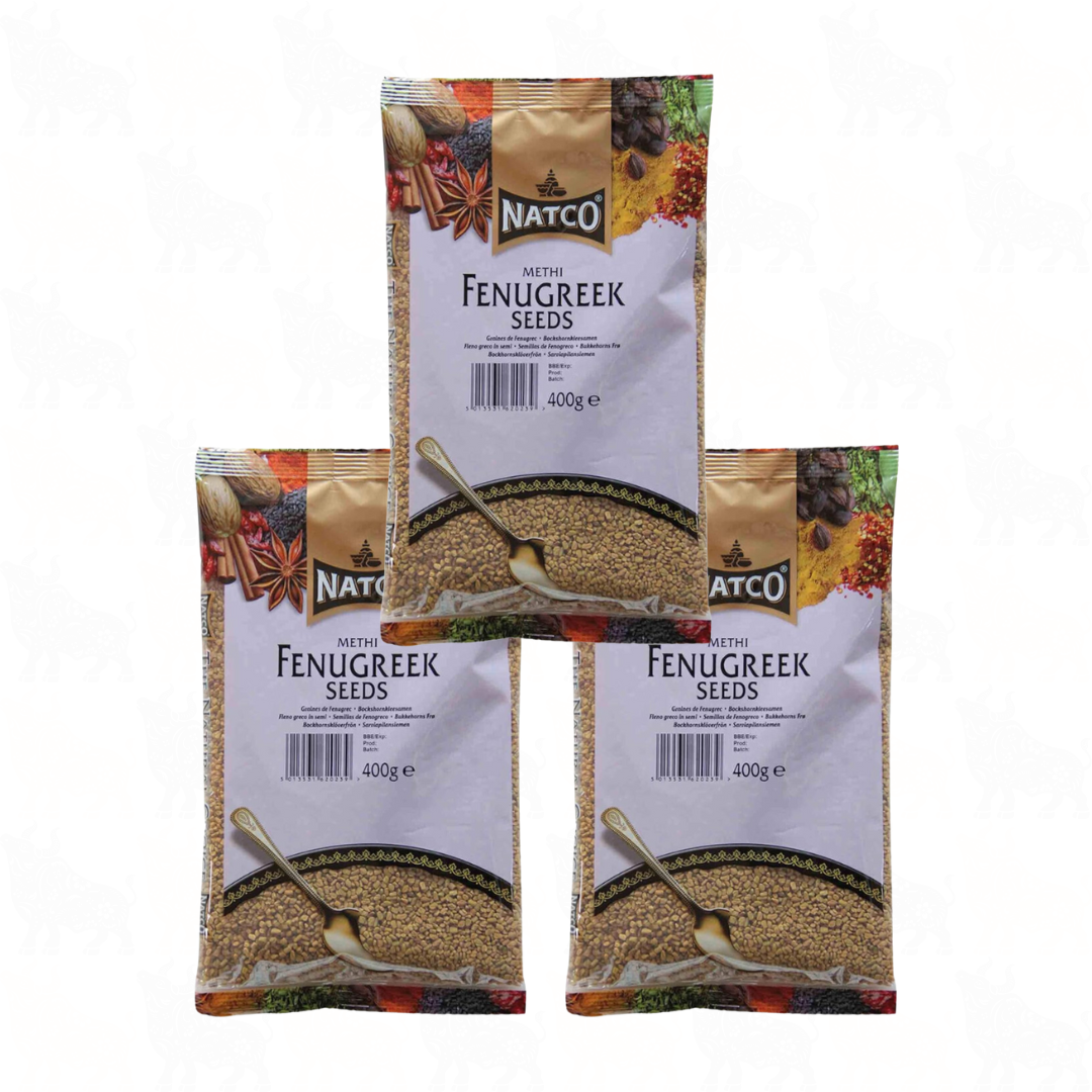 Natco Methi Fenugreek Seeds | 400g | 3 Pack
