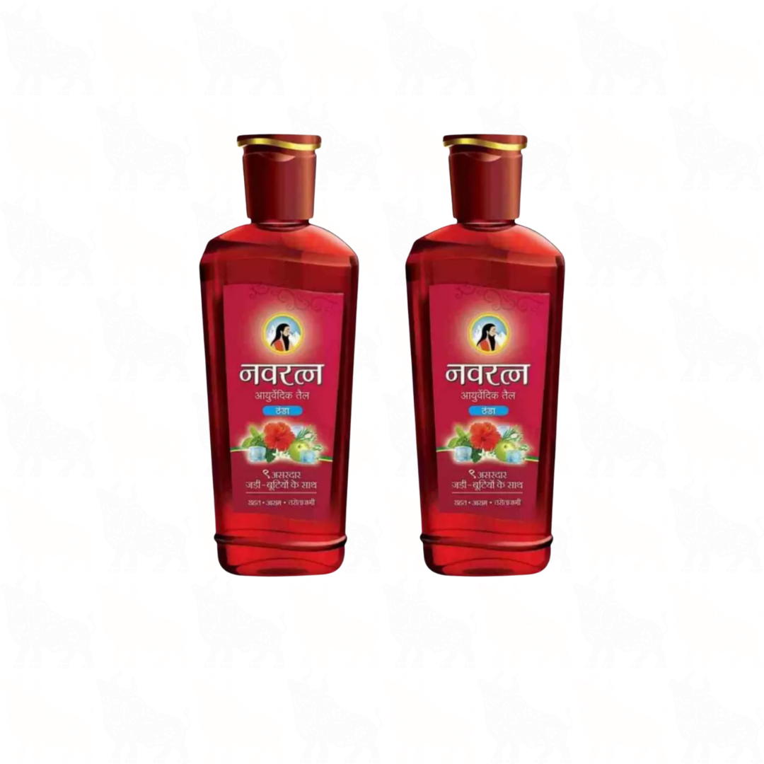 Navratna Ayurvedic Hair Oil (Cool) | 180ml | 2 Pack