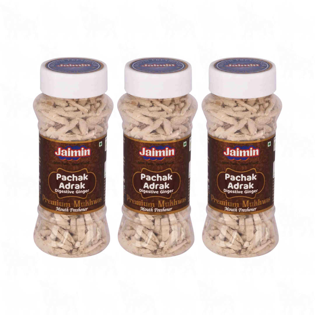 Jaimin Pachak Adrak (Digestive Ginger) Mouth Freshener | 100g | 3 Pack