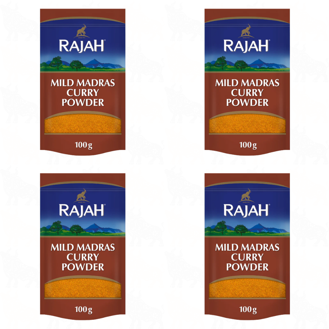 Rajah Mild Madras Curry Powder | 100g | 4 Pack