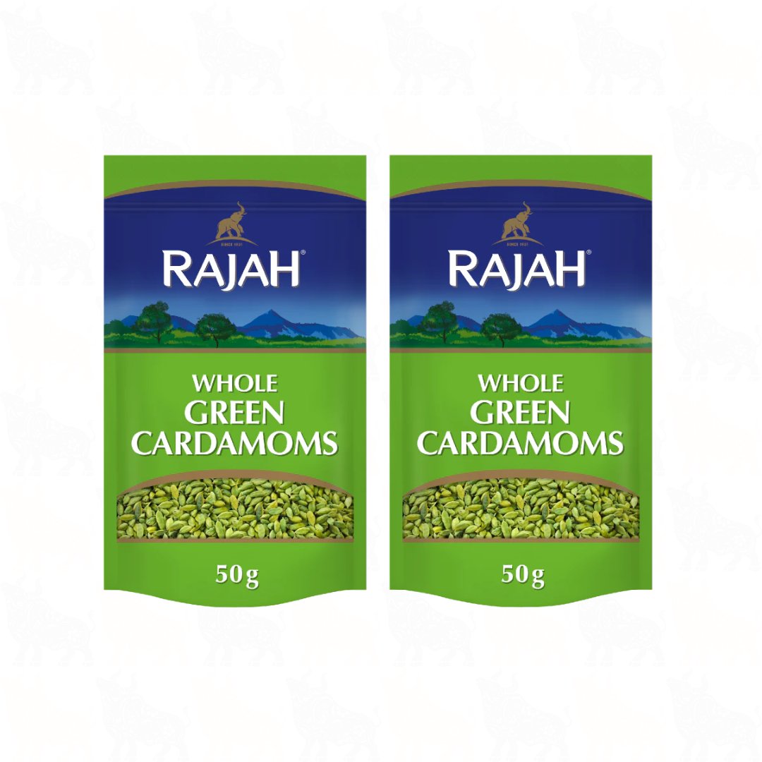 Rajah Whole Green Cardamoms | 50g | 2 Pack