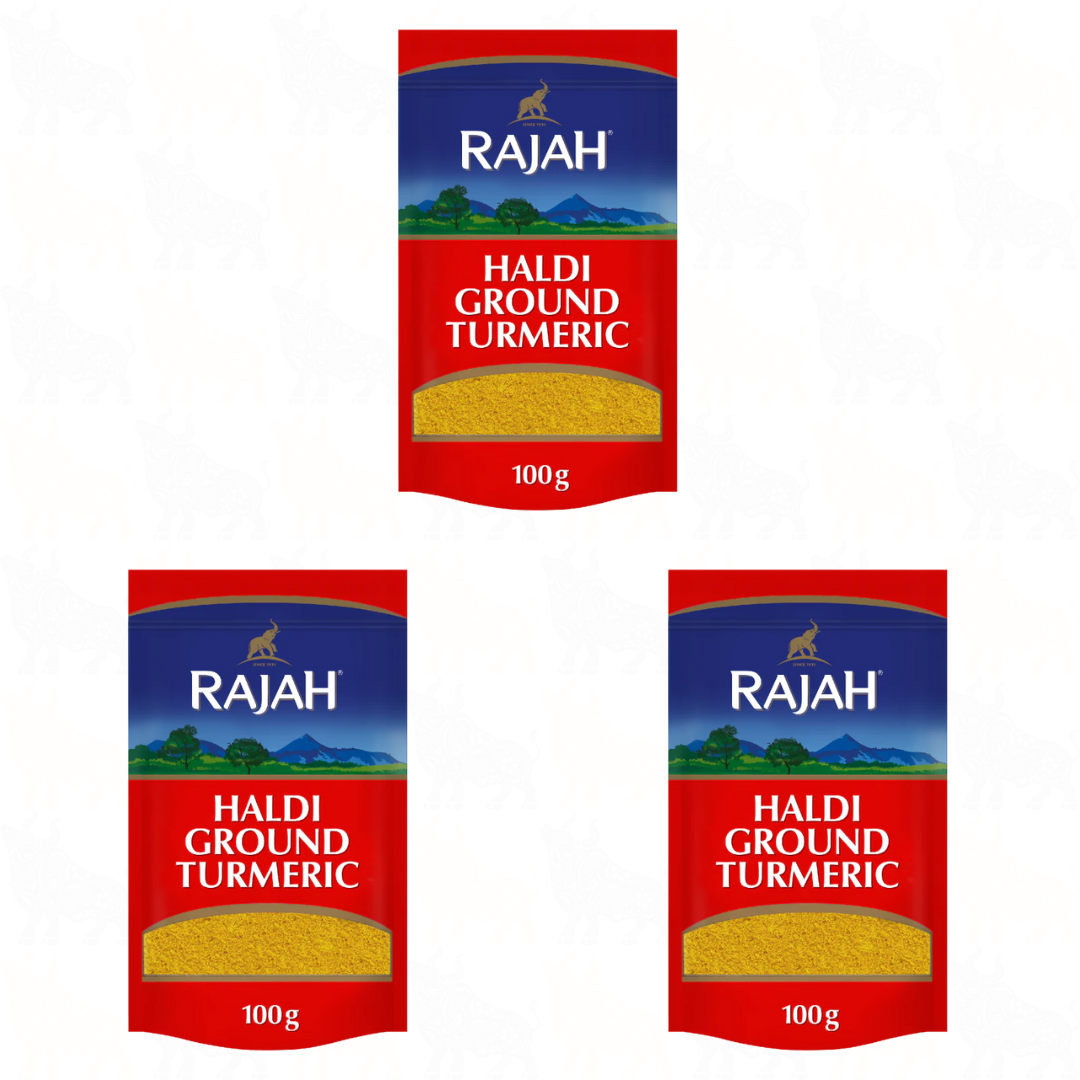 Rajah Haldi Ground Turmeric | 100g | 3 Pack