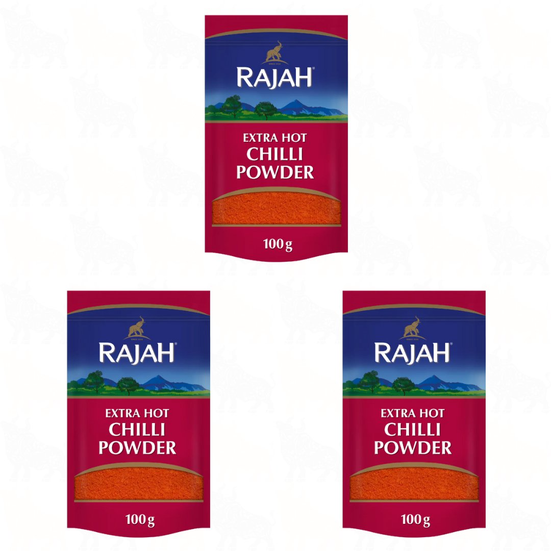 Rajah Extra Hot Chilli Powder | 100g | 3 Pack