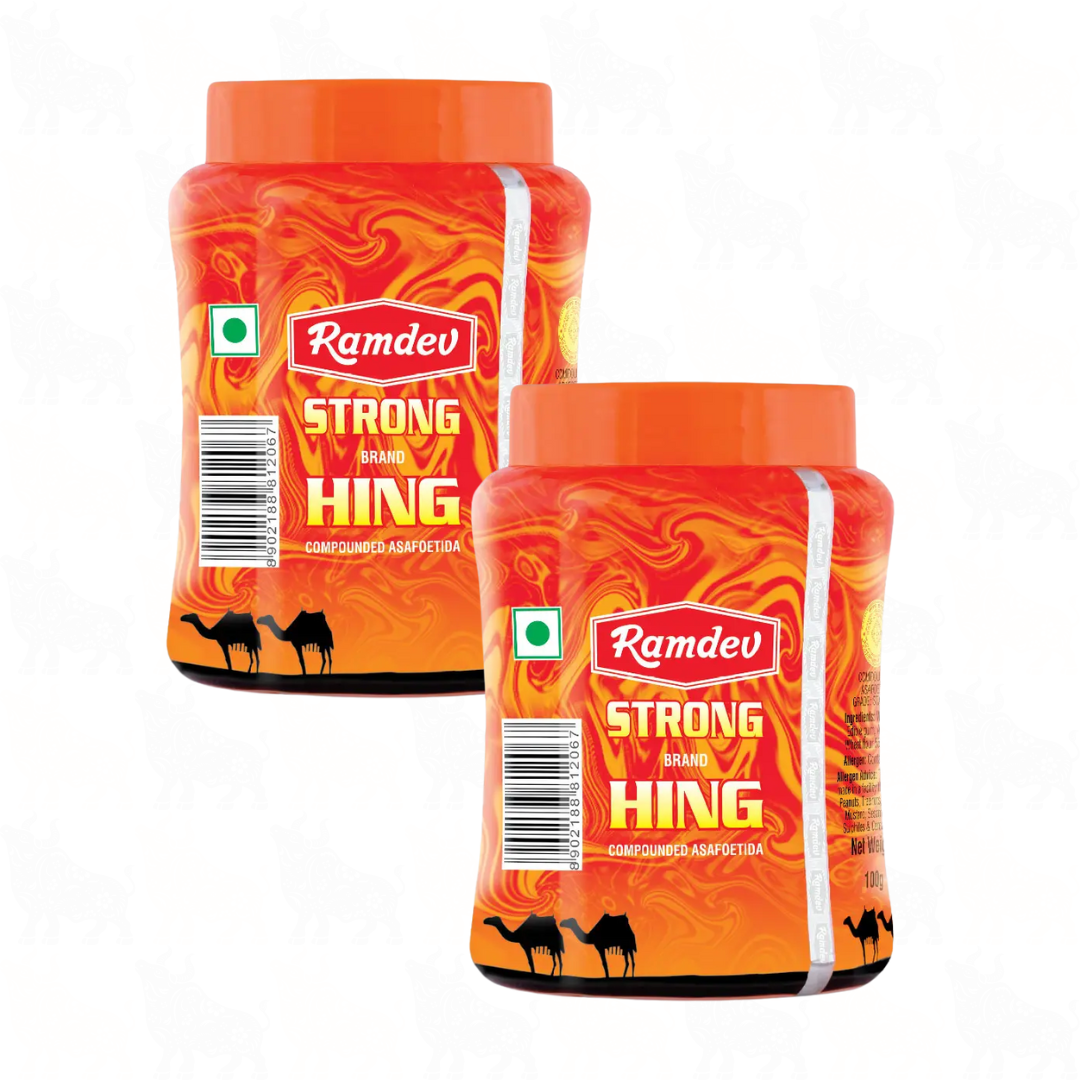 Ramdev Strong Hing Powder (Compounded Asafoetida) | 100g | 2 Pack