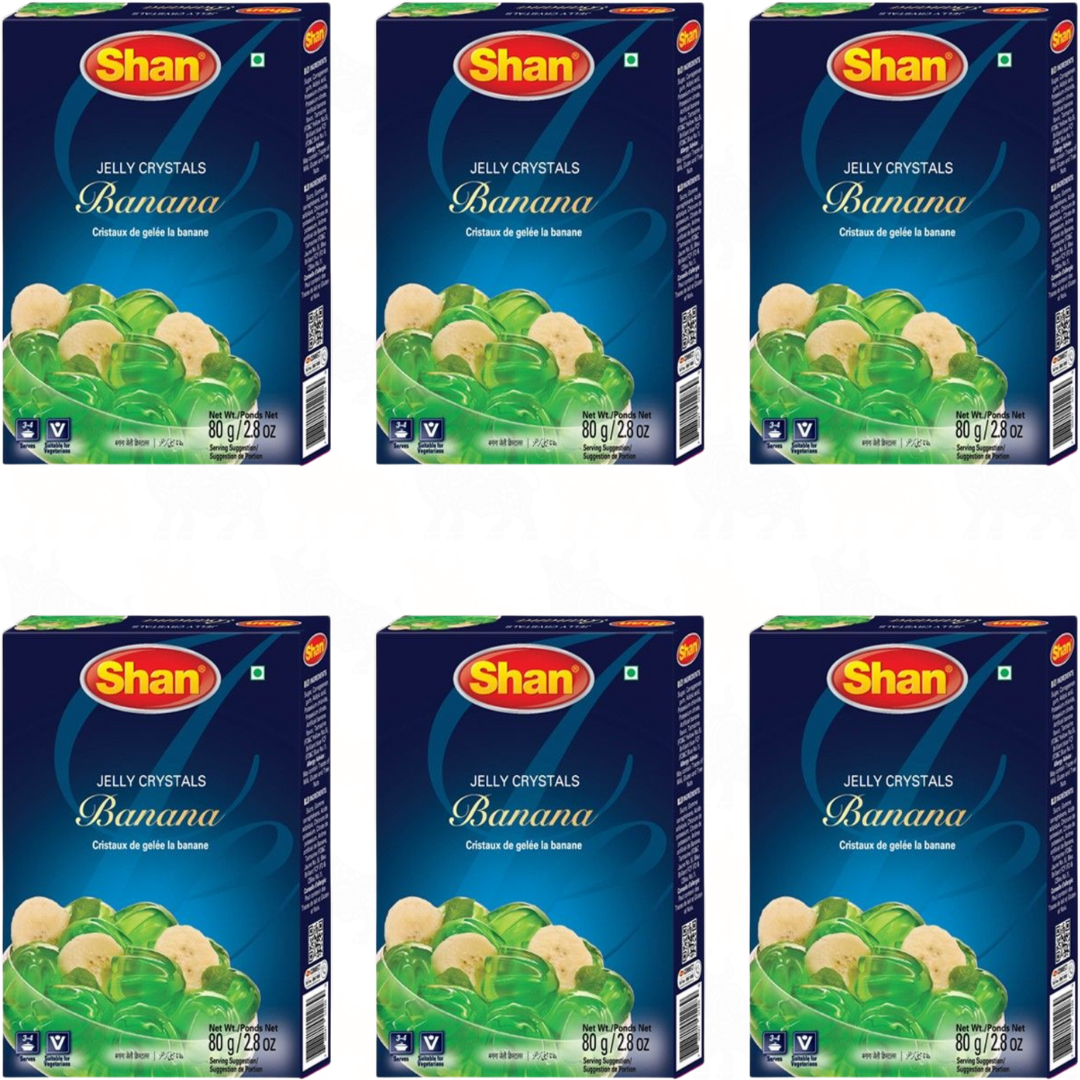 Shan Banana Jelly Crystals | 80g | 6 Pack