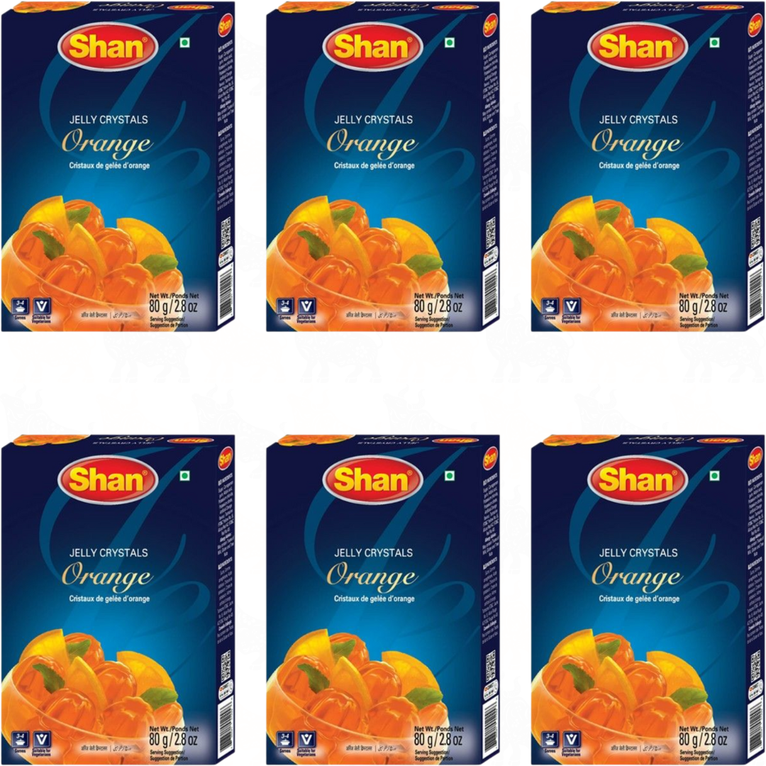 Shan Orange Jelly Crystals | 80g | 6 Pack