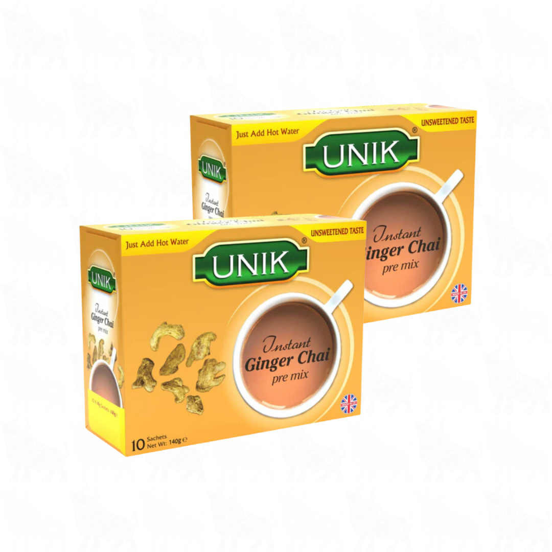 Unik Ginger Chai (Unsweetened) | 10 Premix Sachets | 2 Pack
