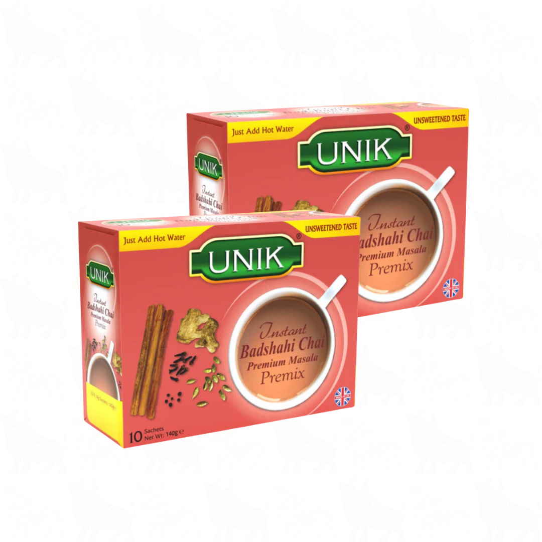 Unik Badshahi Chai (Unsweetened) | 10 Premix Sachets | 2 Pack
